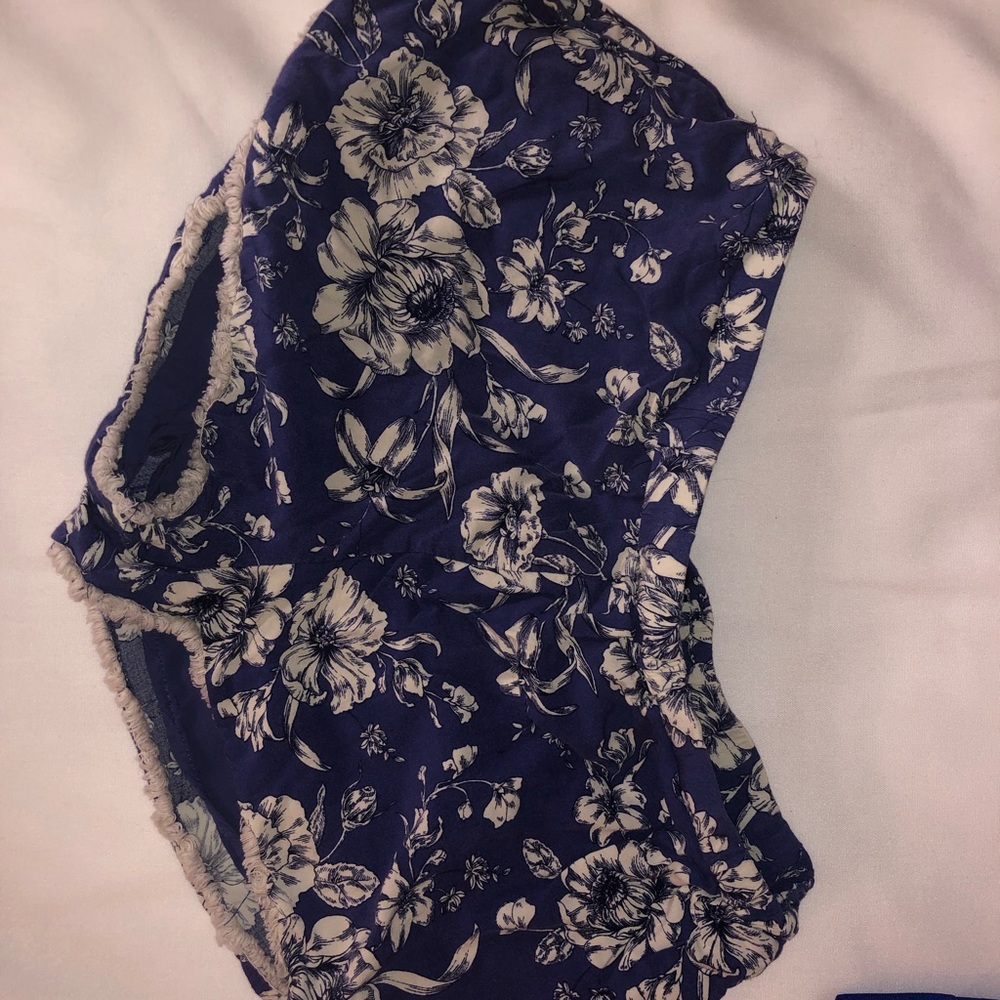 Forever 21 Navy Floral Shorts